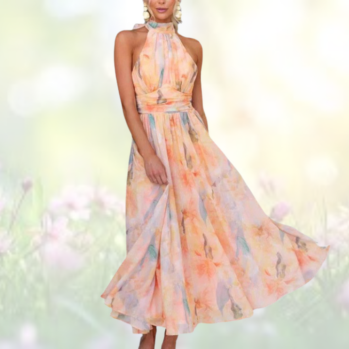 Hailey | Watercolor Maxi Dress