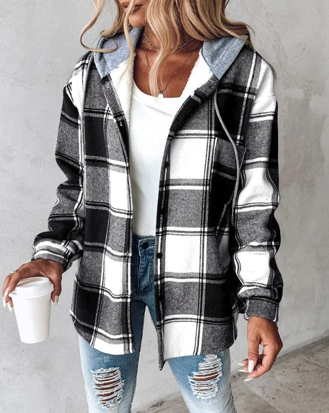 Sara Flannel Hoodie