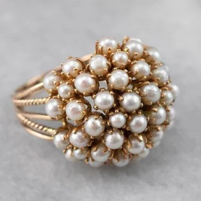 Zola Ring With Pearls