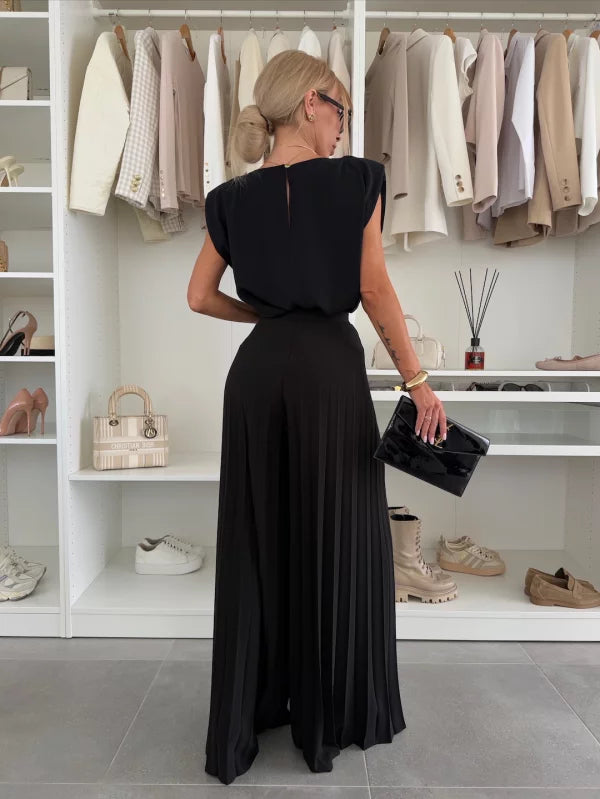 Jenna | Pleated Wide Leg Set