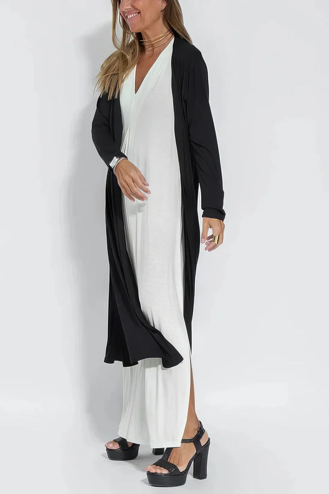 Sylvia - Elegant Long Dress + FREE Matching Cardigan