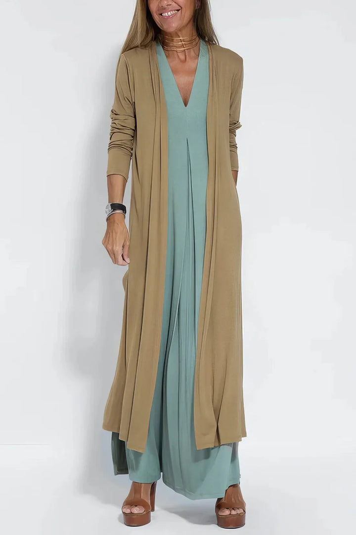 Sylvia - Elegant Long Dress + FREE Matching Cardigan